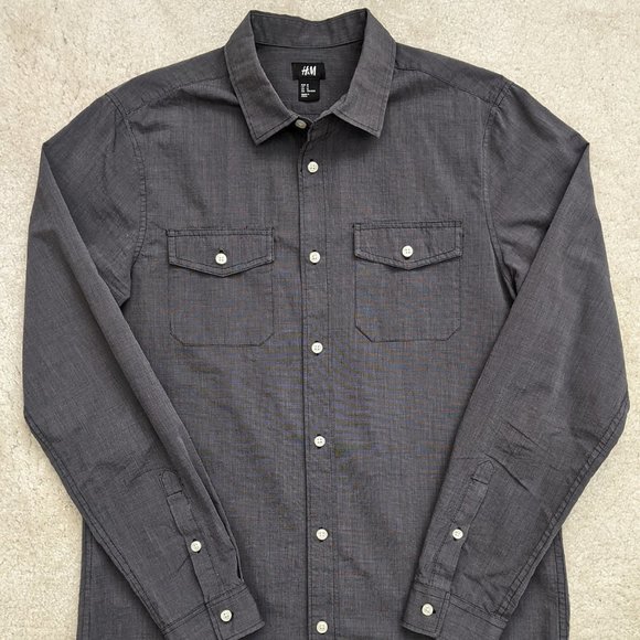 H&M Other - Men's H&M gray button-up shirt